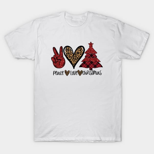 Christmas Peace and Love T-Shirt by Marilineandco